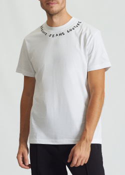Футболка Versace Jeans Couture с брендовой надписью у горловины, фото